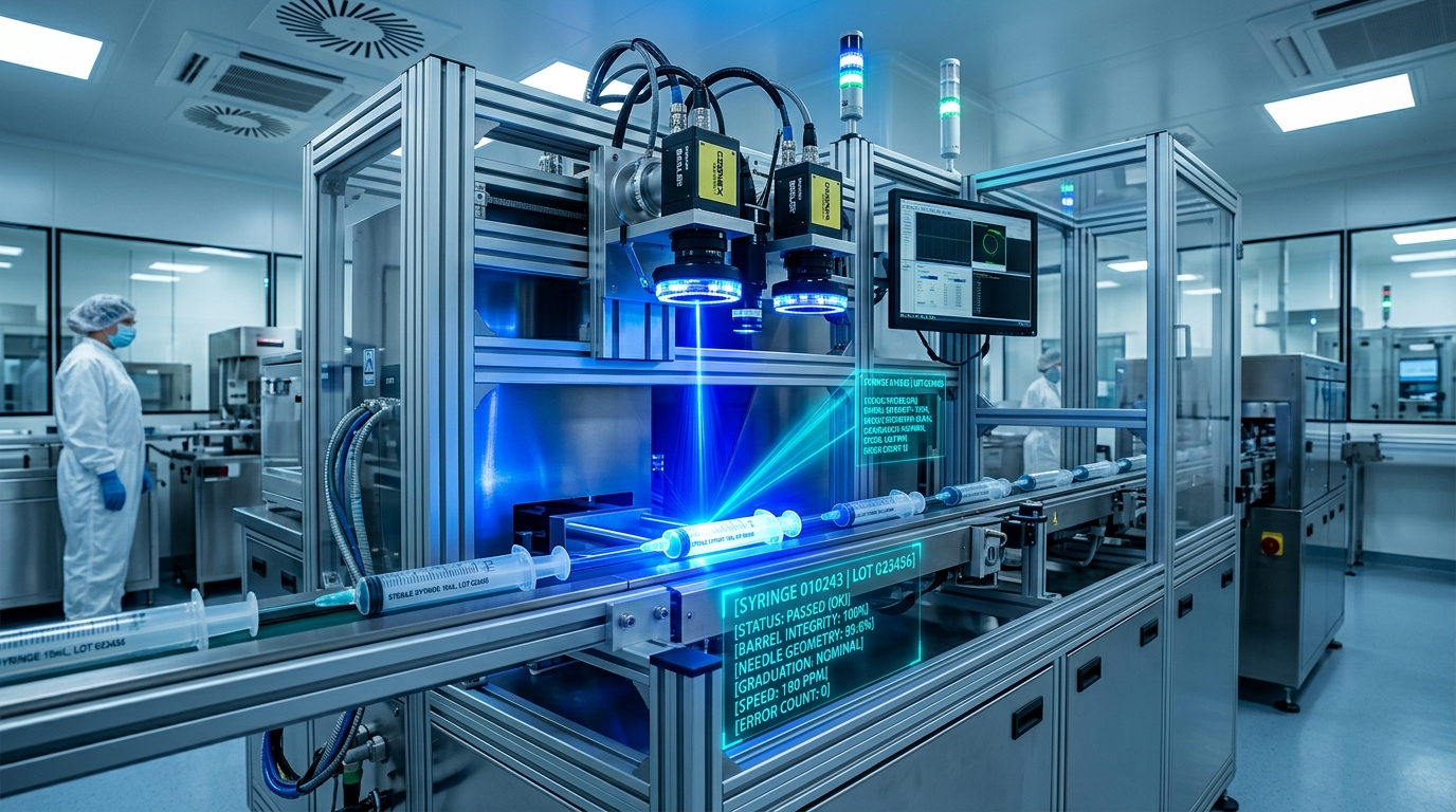 AI Machine Vision Camera Scanning Syringe